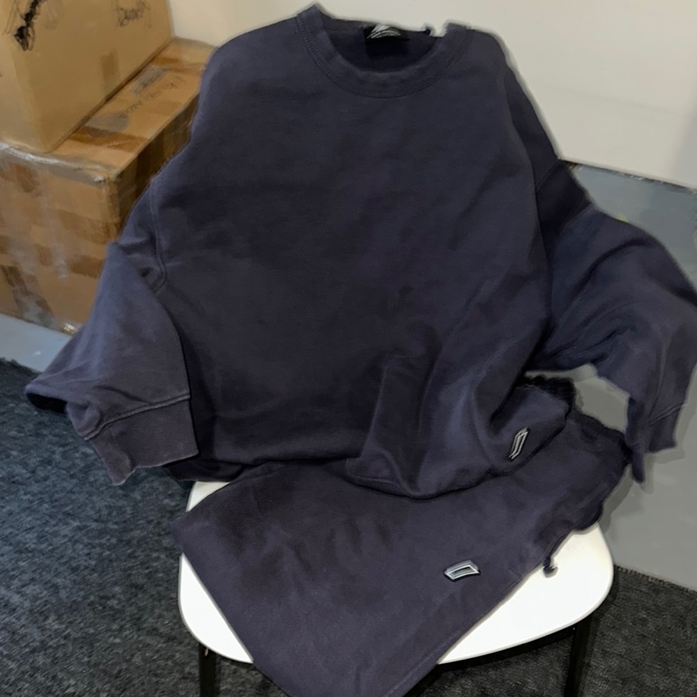 Zara Athleticz Navy Blue 2pc Cotton Sweatsuit